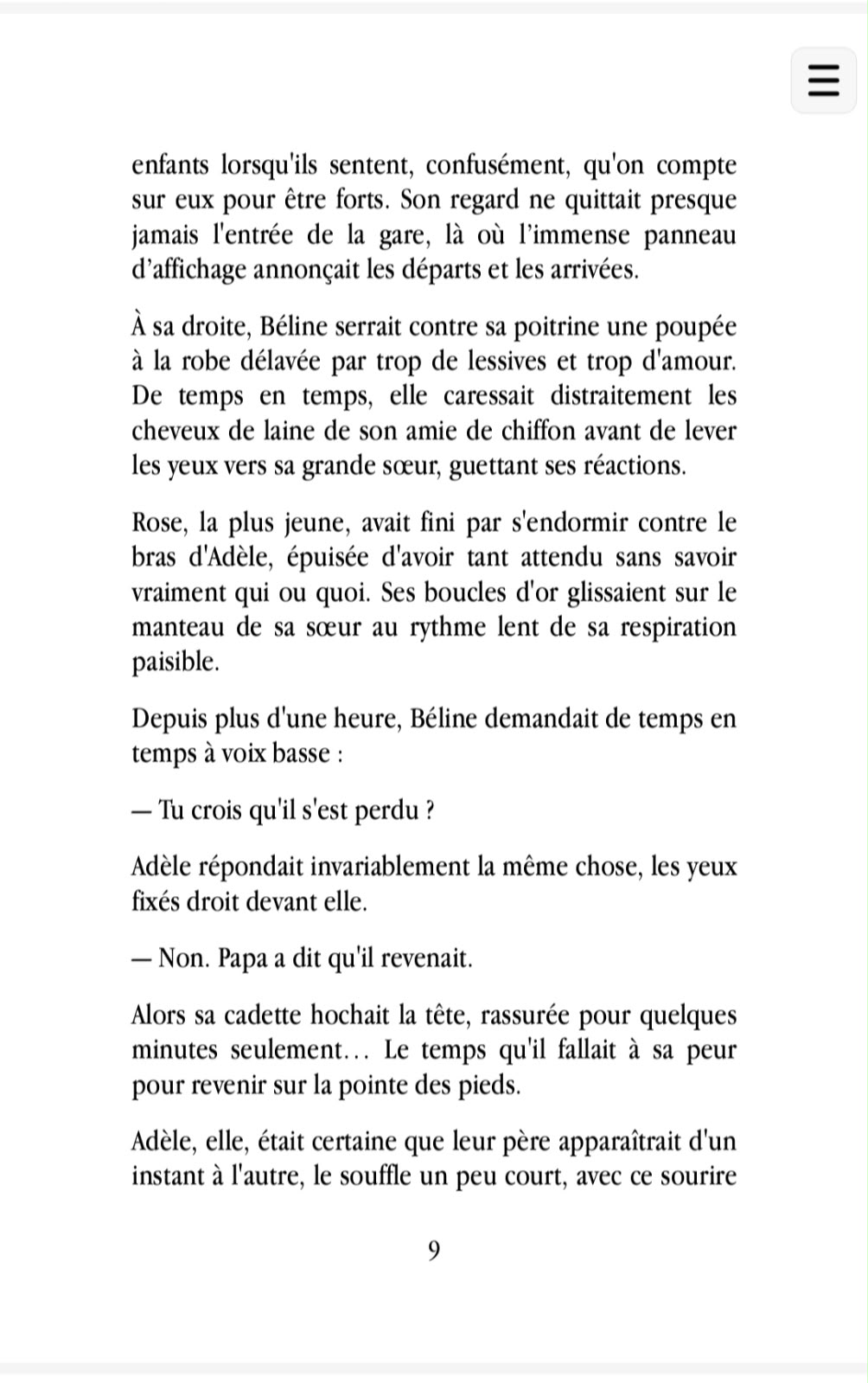 extrait du livre "Les trois filles du professeur Wallace"