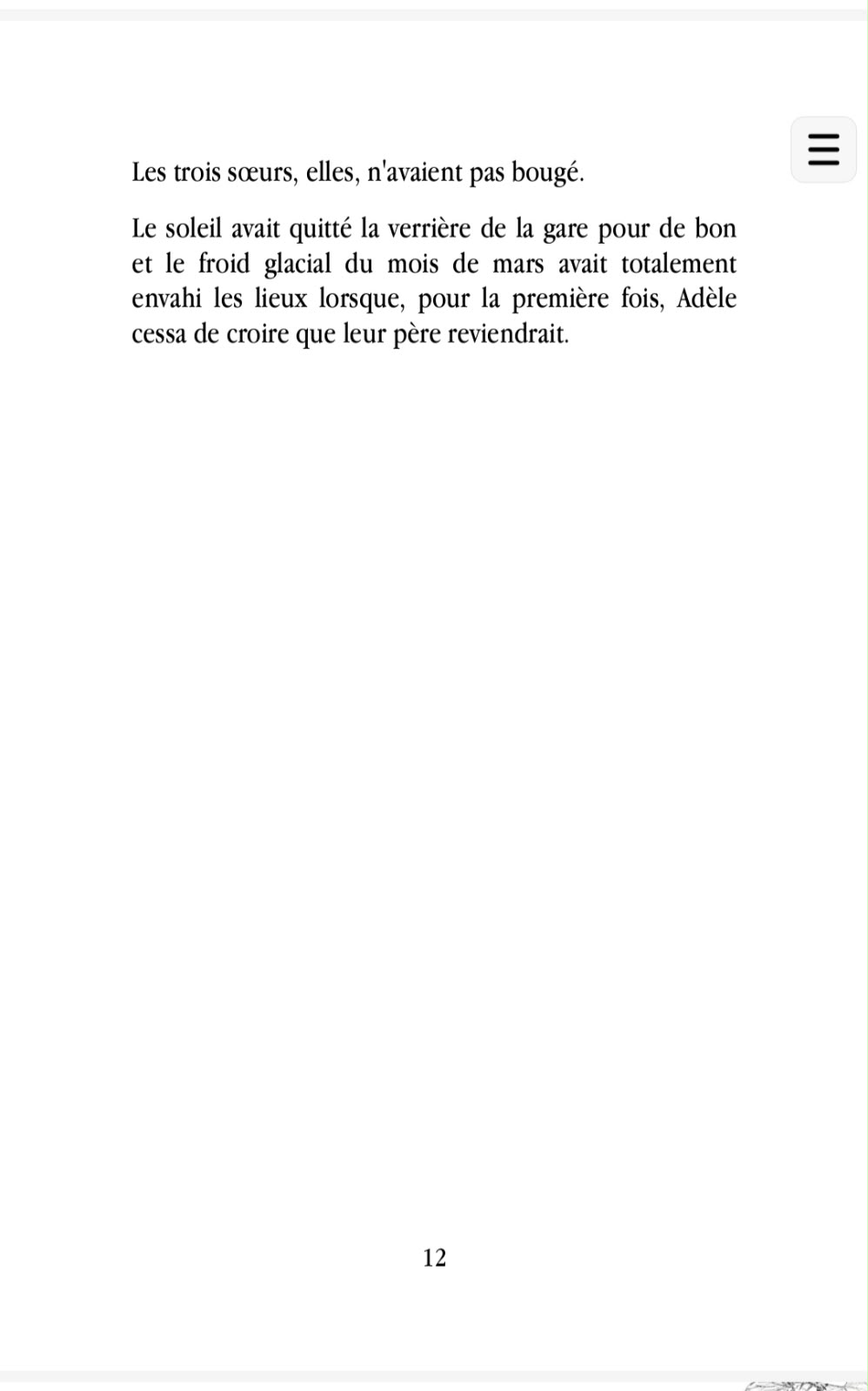 extrait du livre "Les trois filles du professeur Wallace"